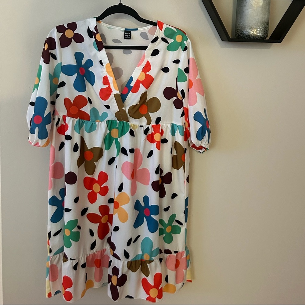Shein Flower Print Dress, size small (US 4)